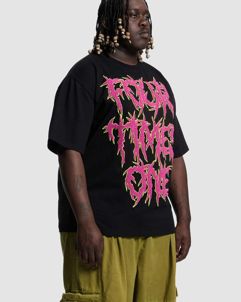Torso Toning Gothic Tee  -  Black