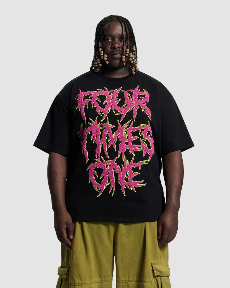 Torso Toning Gothic Tee  -  Black