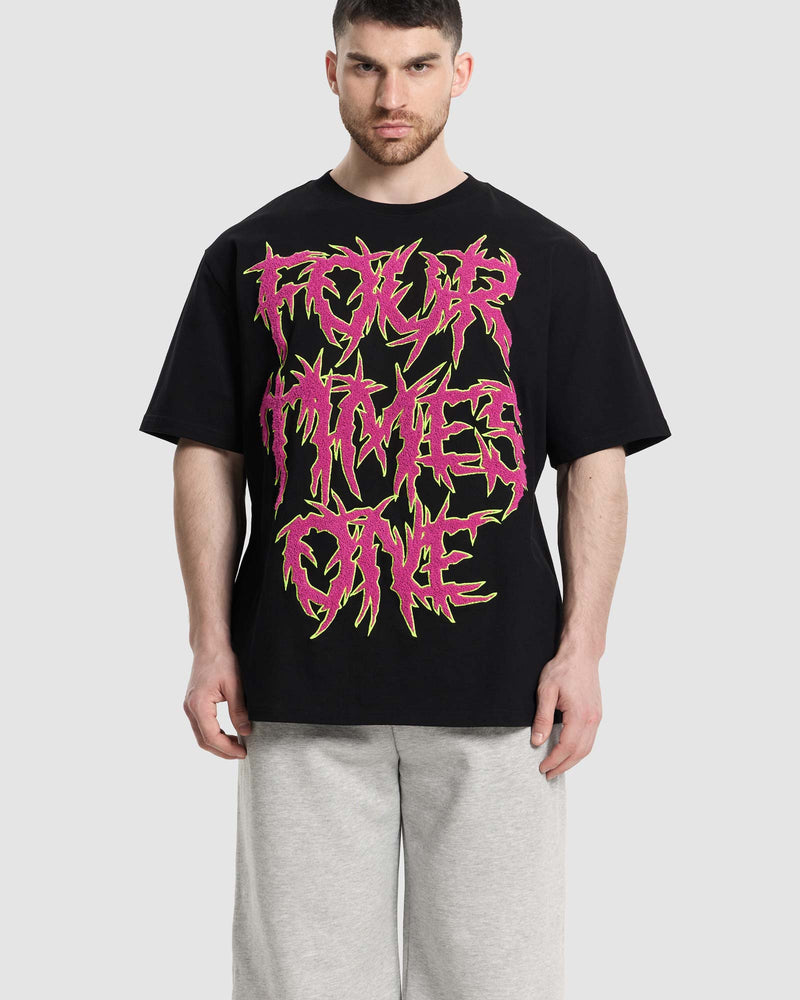 Torso Toning Gothic Tee  -  Black