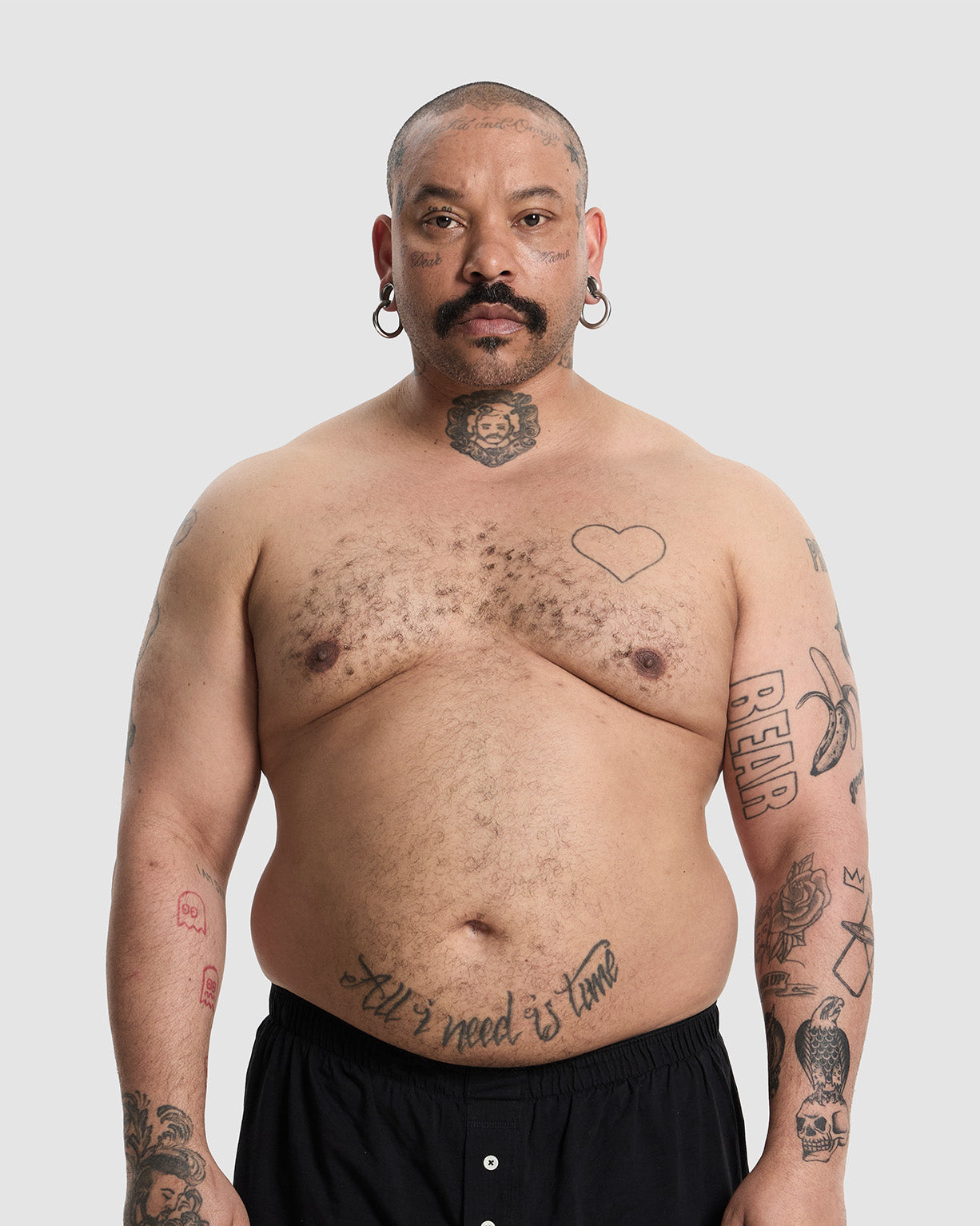 Chest Toning Basic Tee  -  Black